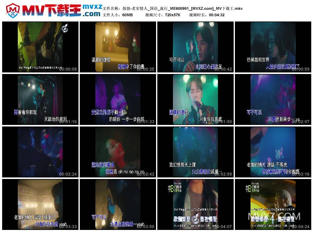 鼓鼓-老实情人_国语_流行_ME600991